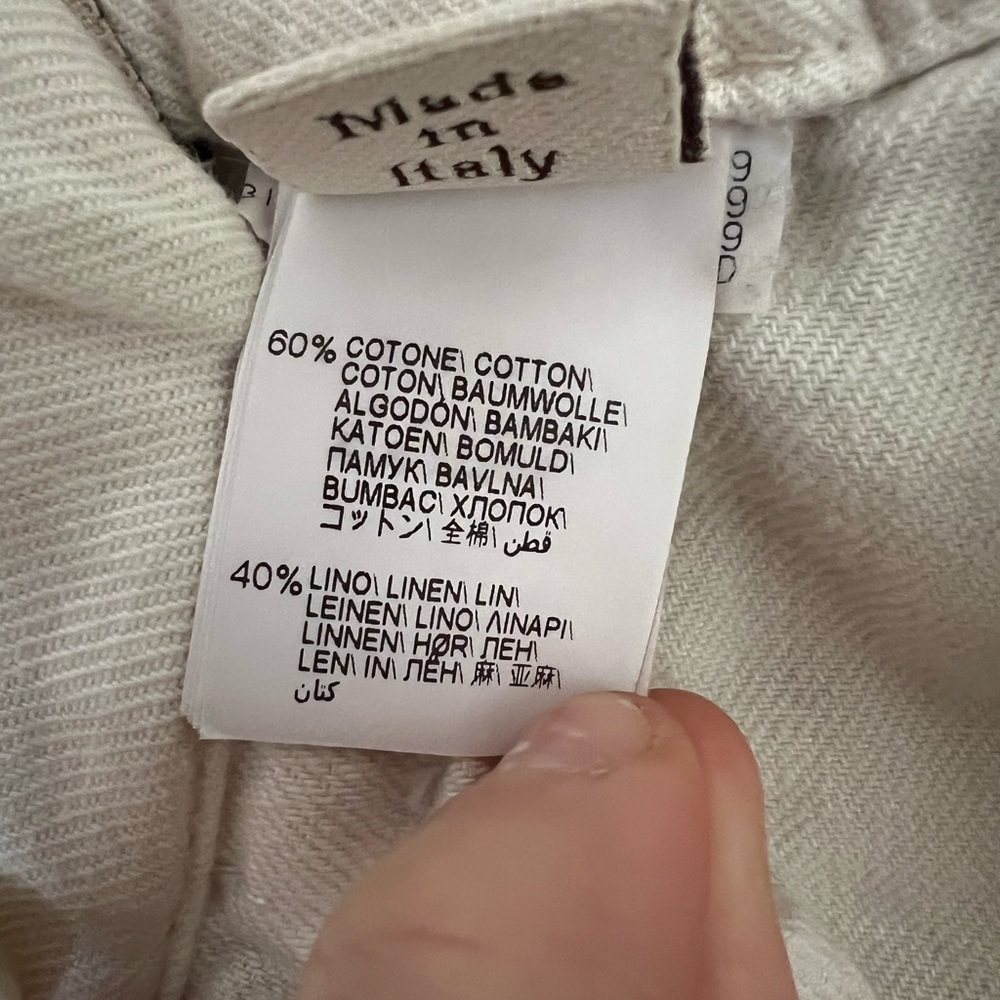 Brunello Cucinelli Cream Wide Leg Pants - Picture 9 of 11